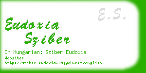 eudoxia sziber business card